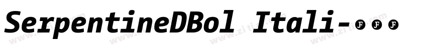SerpentineDBol Itali字体转换